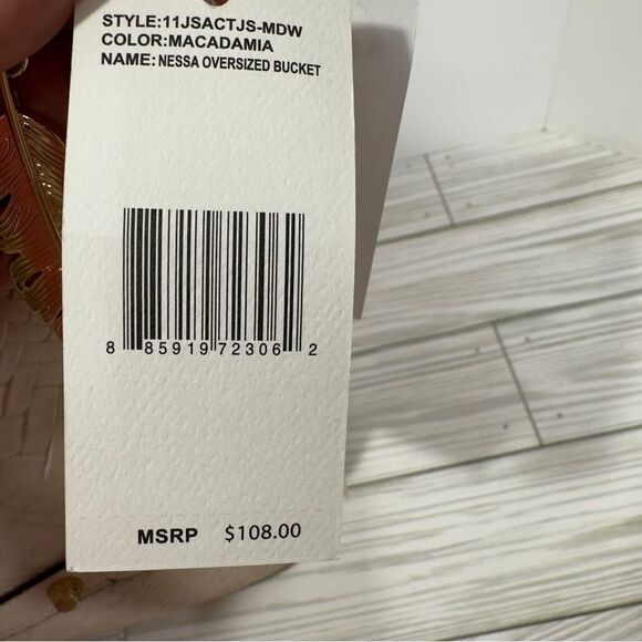 $108 JESSICA SIMPSON NESSA OVERSIZED BUCKET SHOULDER TOTE SATCHEL PURSE NWT - Picture 15 of 15